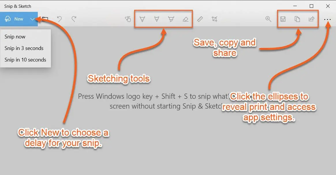 snip and sketch shortcut change